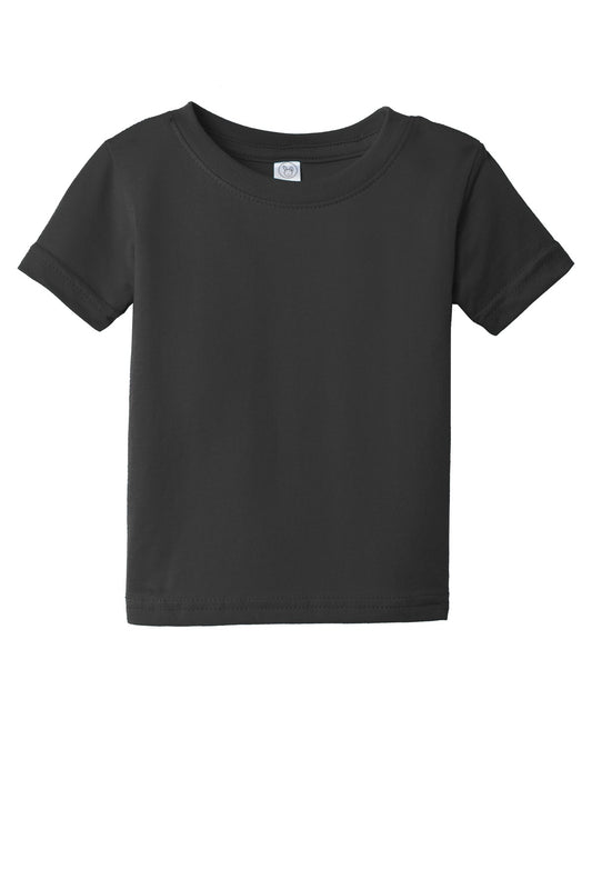 Front View of Black Rabbit Skins Infant Fine Jersey Tee. RS3322