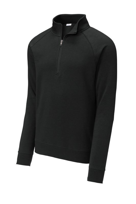 Front View of Black Sport-Tek Drive Fleece 1/4-Zip Pullover STF202