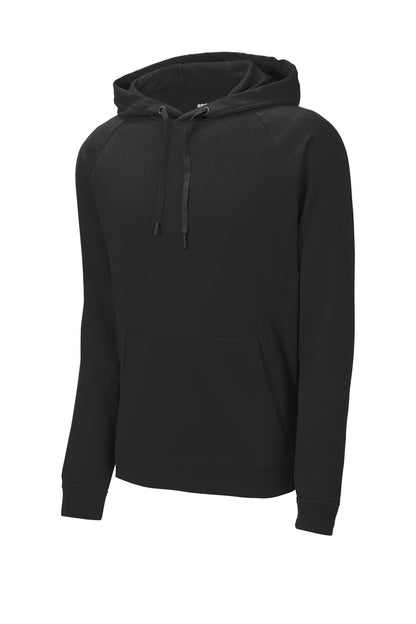 Front View of Black Sport-Tek Lightweight French Terry Pullover Hoodie. ST272