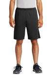 Front View of Black Sport-Tek PosiCharge Competitor Pocketed Short. ST355P