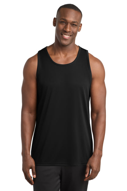 Front View of Black Sport-Tek PosiCharge Competitor Tank. ST356