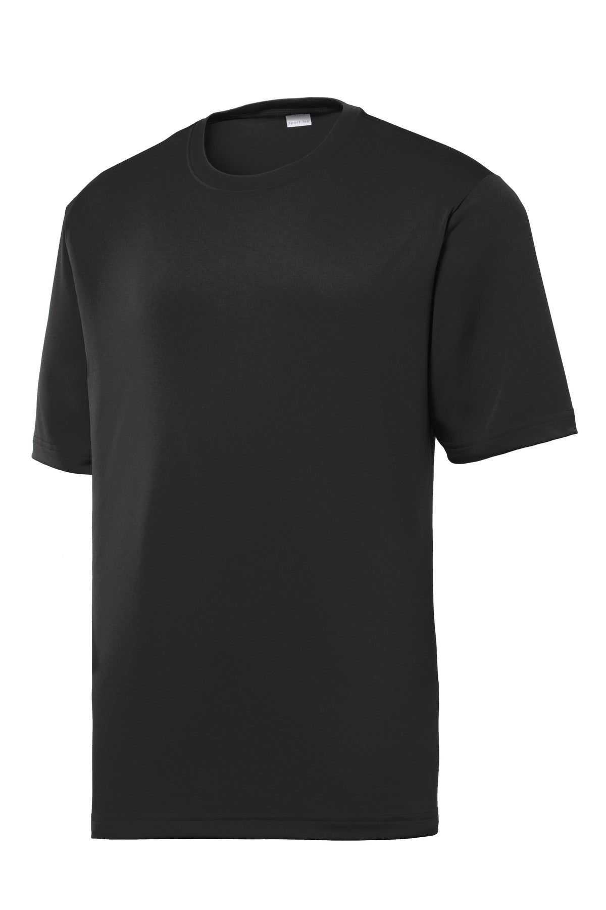 Front View of Black Sport-Tek PosiCharge Tough Tee . ST320