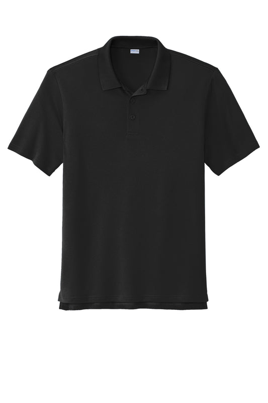 Front View of Black Sport-Tek Sideline Polo ST535