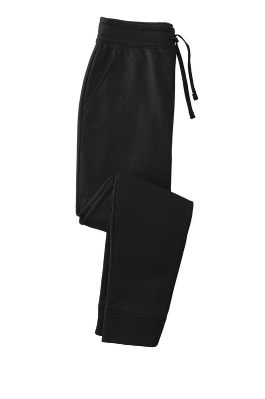 Front View of Black Sport-Tek Sport-Wick Fleece Jogger ST233