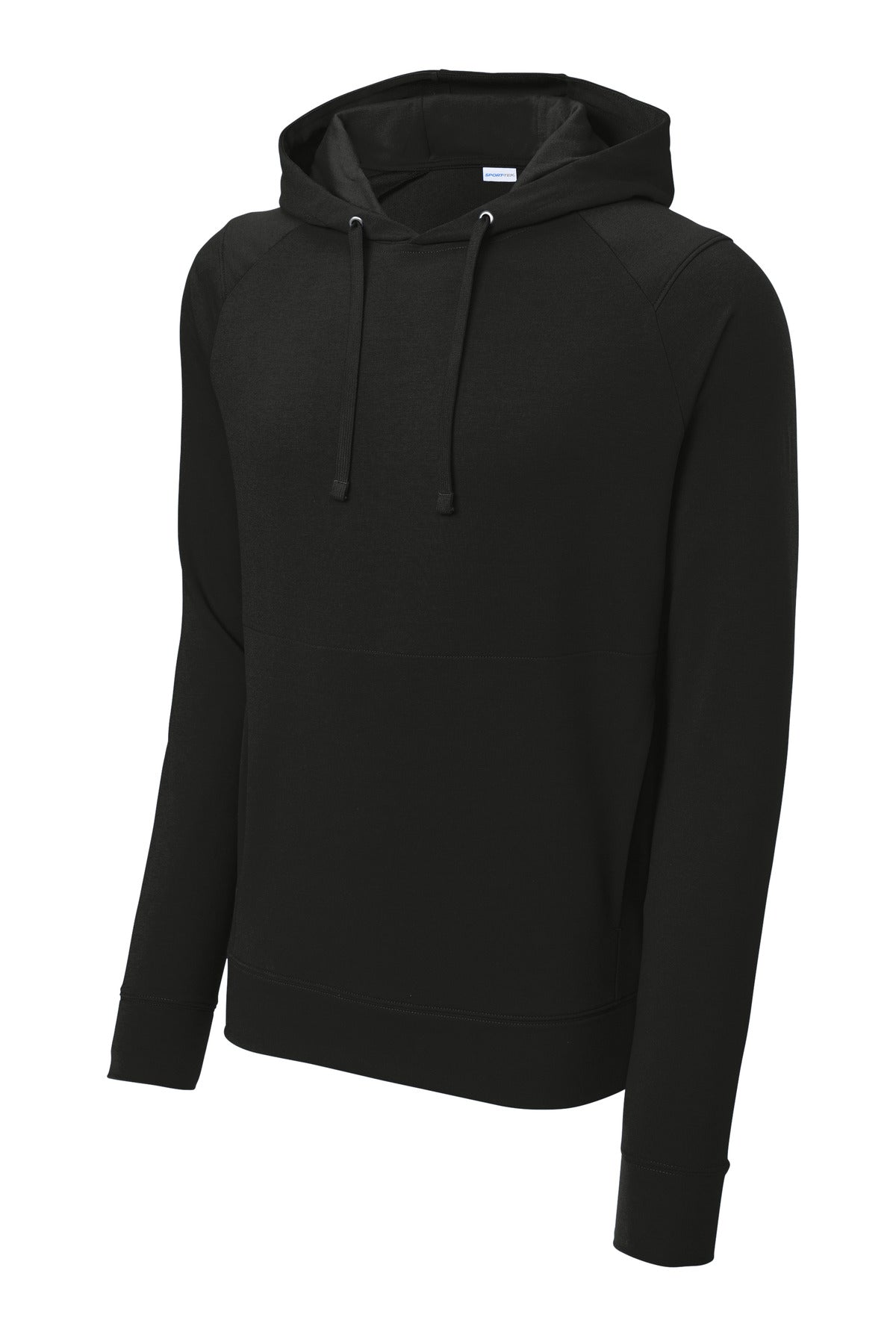 Front View of Black Sport-Tek Sport-Wick Flex Fleece Pullover Hoodie ST562