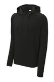 Front View of Black Sport-Tek Sport-Wick Flex Fleece Pullover Hoodie ST562