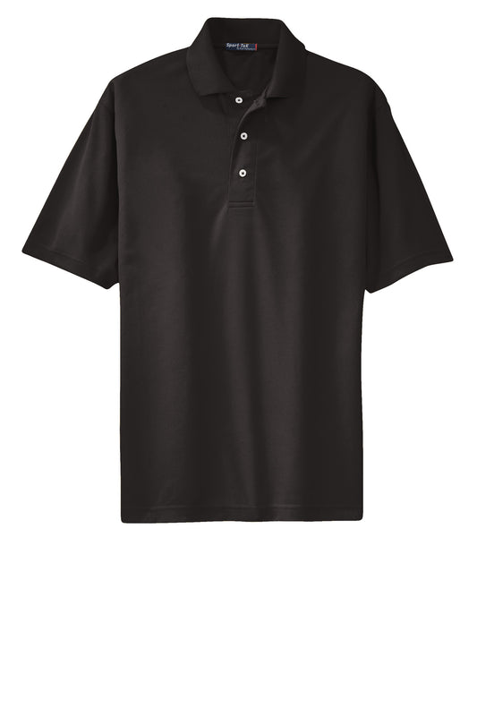 Front View of Black Sport-Tek Tall Dri-Mesh Polo. TK469