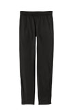 Front View of Black Sport-Tek Tricot Track Jogger. PST95
