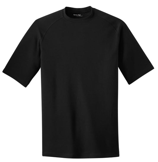 Front View of Black Sport-Tek Ultimate Performance Crew. ST700