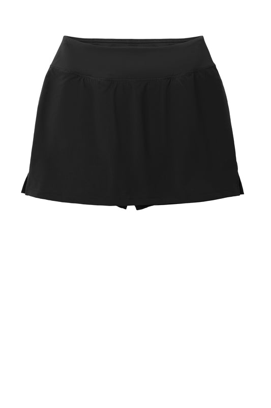 Front View of Black Sport-Tek Women's Repeat Skort LST486