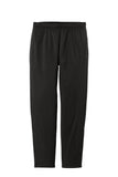 Front View of Black Sport-Tek Women's Tricot Track Jogger. LPST95