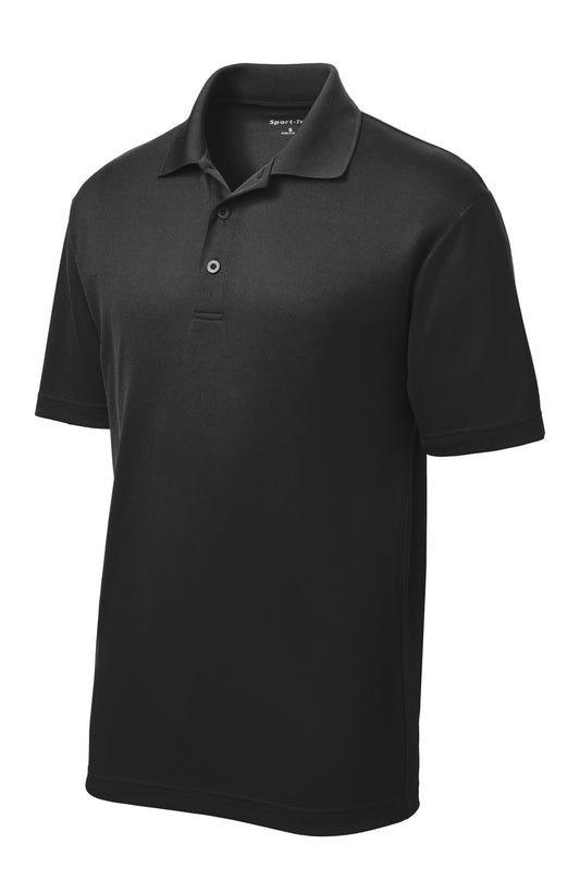 Front View of Black Sport-Tek Youth PosiCharge RacerMesh Polo. YST640