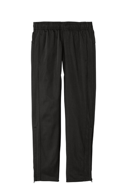 Front View of Black Sport-Tek Youth Tricot Track Jogger. YPST95