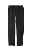 Front View of Black Sport-Tek Youth Tricot Track Jogger. YPST95