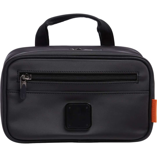 Front View of Black Stitch Dopp Kit plain