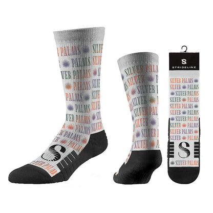 Front View of Black Strideline Premium Sublimation Socks