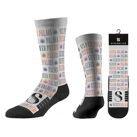 Front View of Black Strideline Premium Sublimation Socks