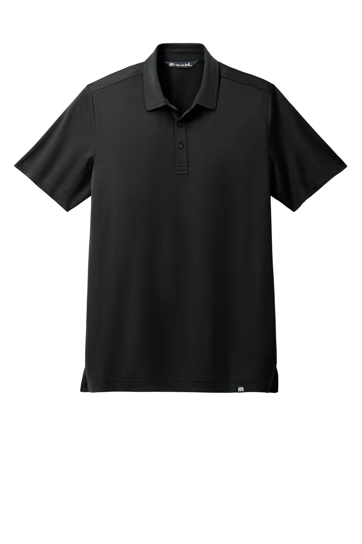 Front View of Black TravisMathew Cabana Solid Polo TM1MAA370