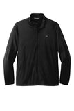 Front View of Black TravisMathew Surfside Full-Zip Jacket. TM1MU422