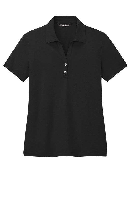 Front View of Black TravisMathew Women's Coto Performance Polo TM1WX002