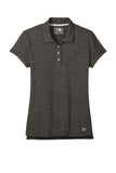 Front View of Black Twist New Era Women's Slub Twist Polo LNEA301
