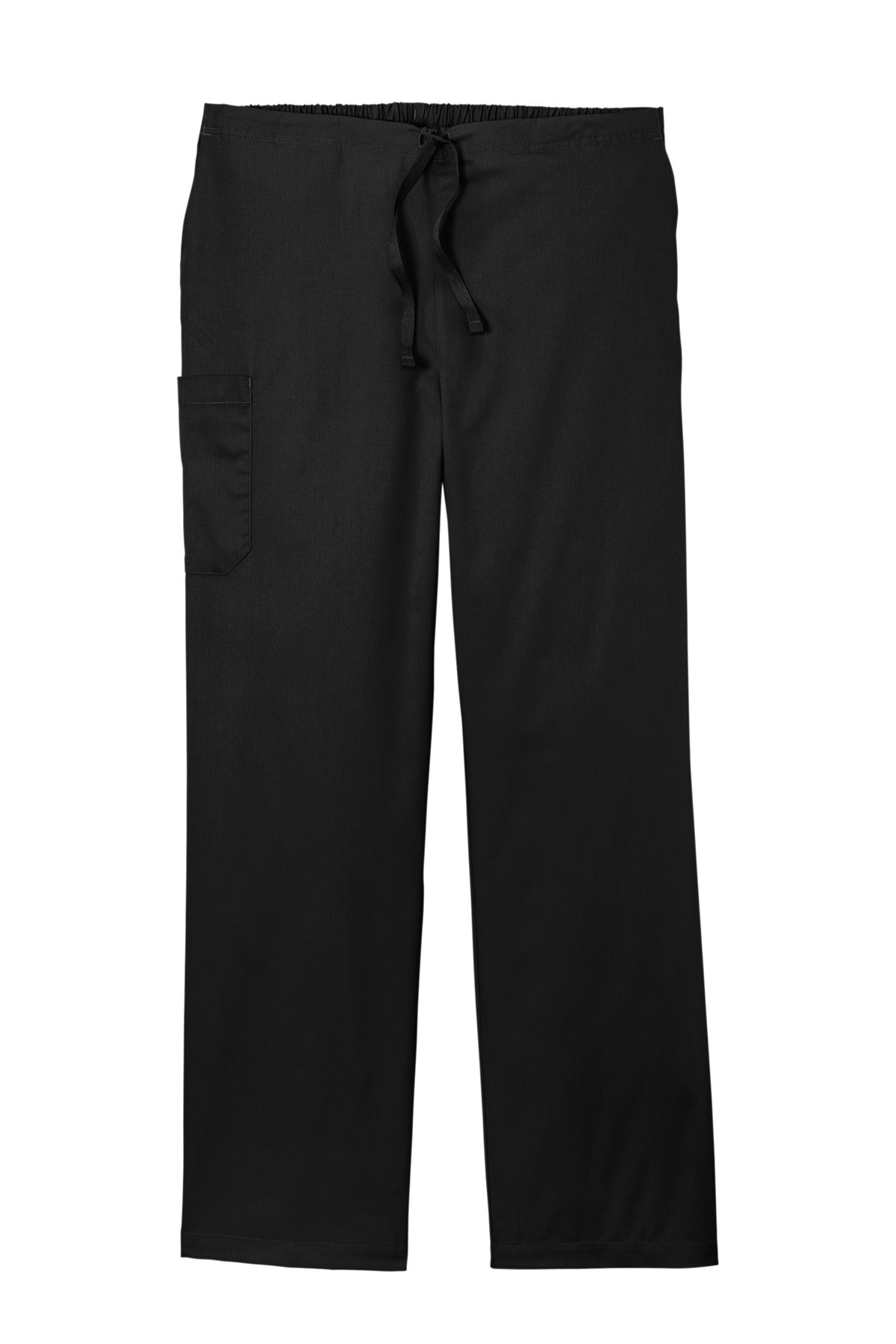 Front View of Black Wink Unisex WorkFlex Cargo Pant WW3150