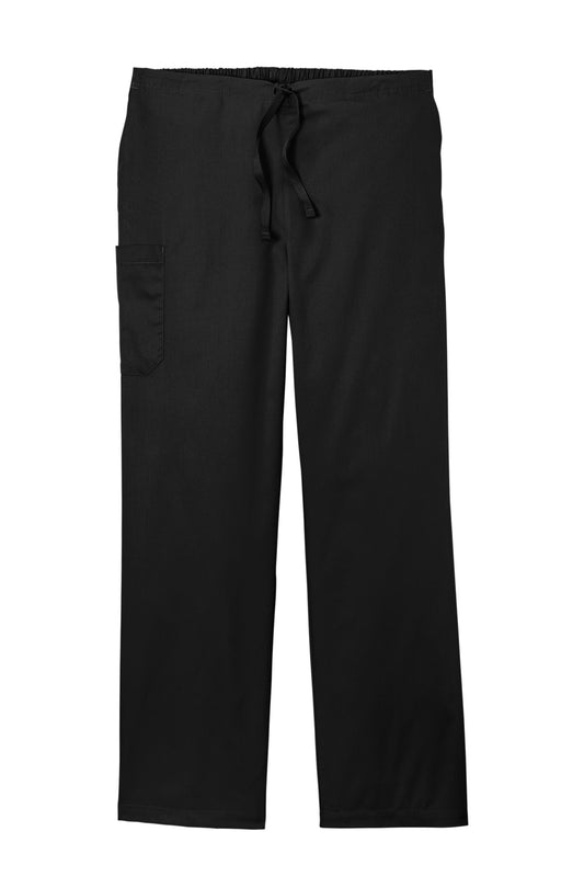 Front View of Black Wink Unisex WorkFlex Cargo Pant WW3150