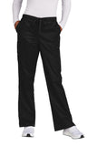 Front View of Black Wink Women's Tall WorkFlex Flare Leg Cargo Pant WW4750T