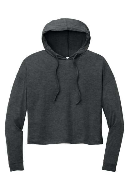 Front View of BlackFrost District Women's Perfect Tri Midi Long Sleeve Hoodie DT1390L
