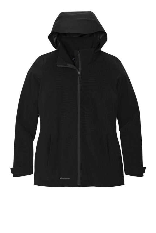 Front View of Black/Storm Gy Eddie Bauer Women's WeatherEdge 3-in-1 Jacket EB657