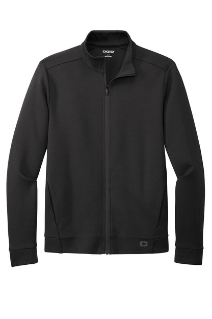 Front View of Blacktop OGIO Bolt Full-Zip OG850