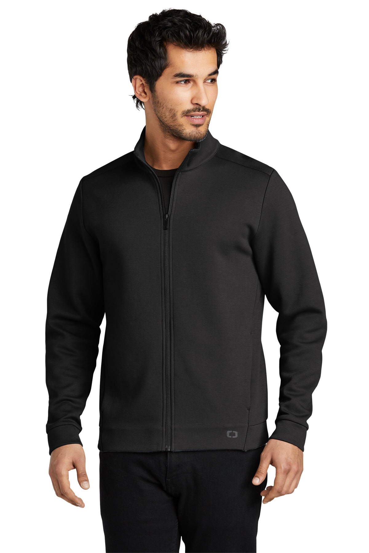 Front View of Blacktop OGIO Bolt Full-Zip OG850