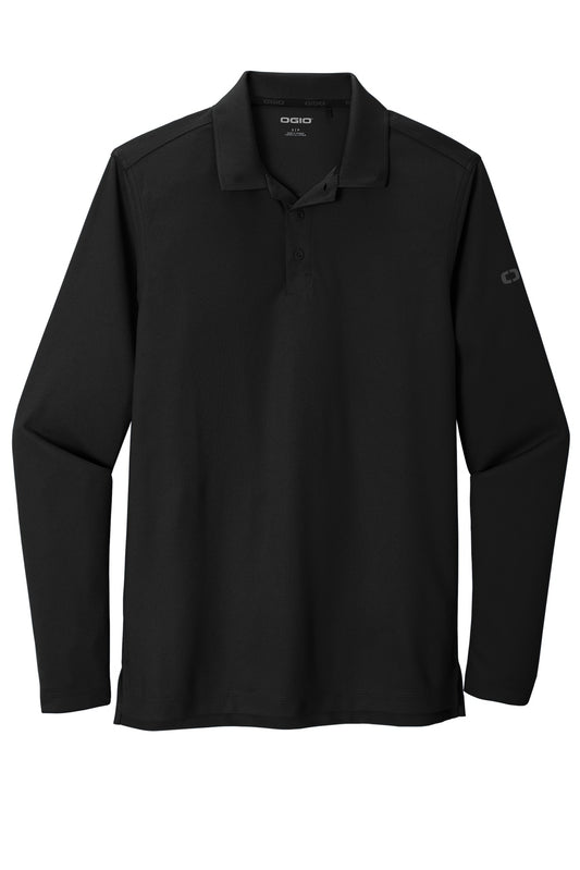 Front View of Blacktop OGIO Caliber2.0 Long Sleeve OG105