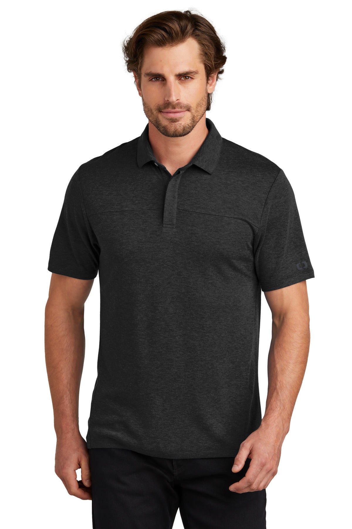 Front View of Blacktop OGIO Command Polo OG150