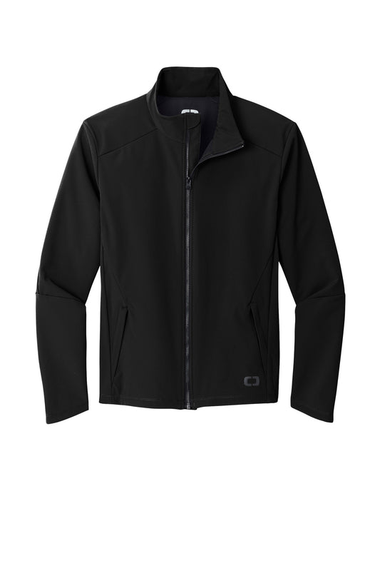 Front View of Blacktop OGIO Commuter Full-Zip Soft Shell OG755
