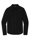 Front View of Blacktop OGIO Commuter Woven Shirt. OG1002