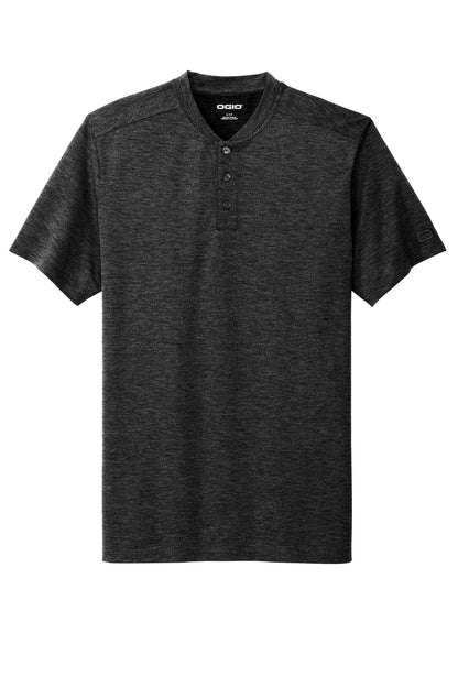 Front View of Blacktop OGIO Evolution Henley OG148