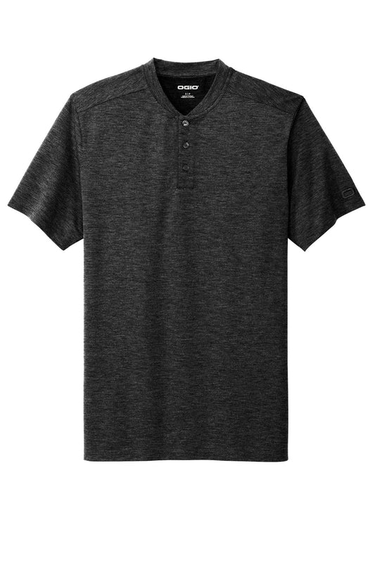 Front View of Blacktop OGIO Evolution Henley OG148