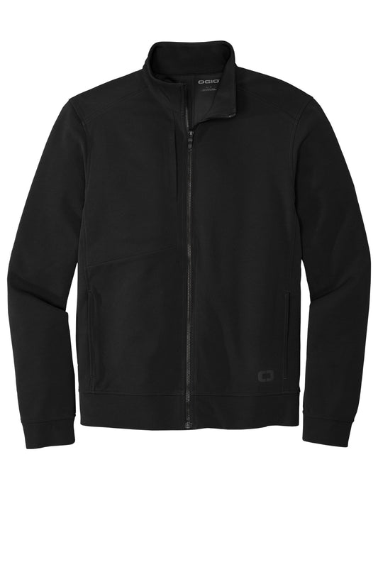 Front View of Blacktop OGIO Hinge Full-Zip. OG820