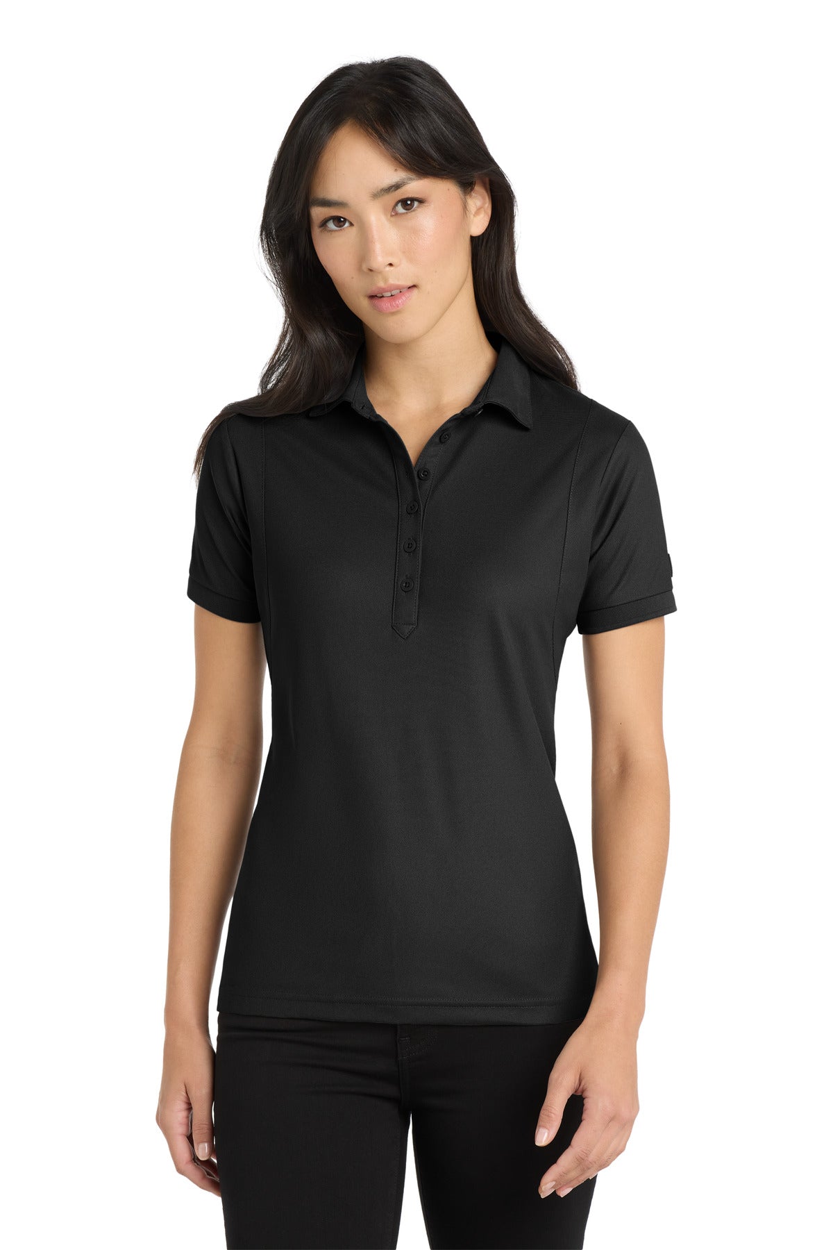 Front View of Blacktop OGIO - Jewel Polo. LOG101