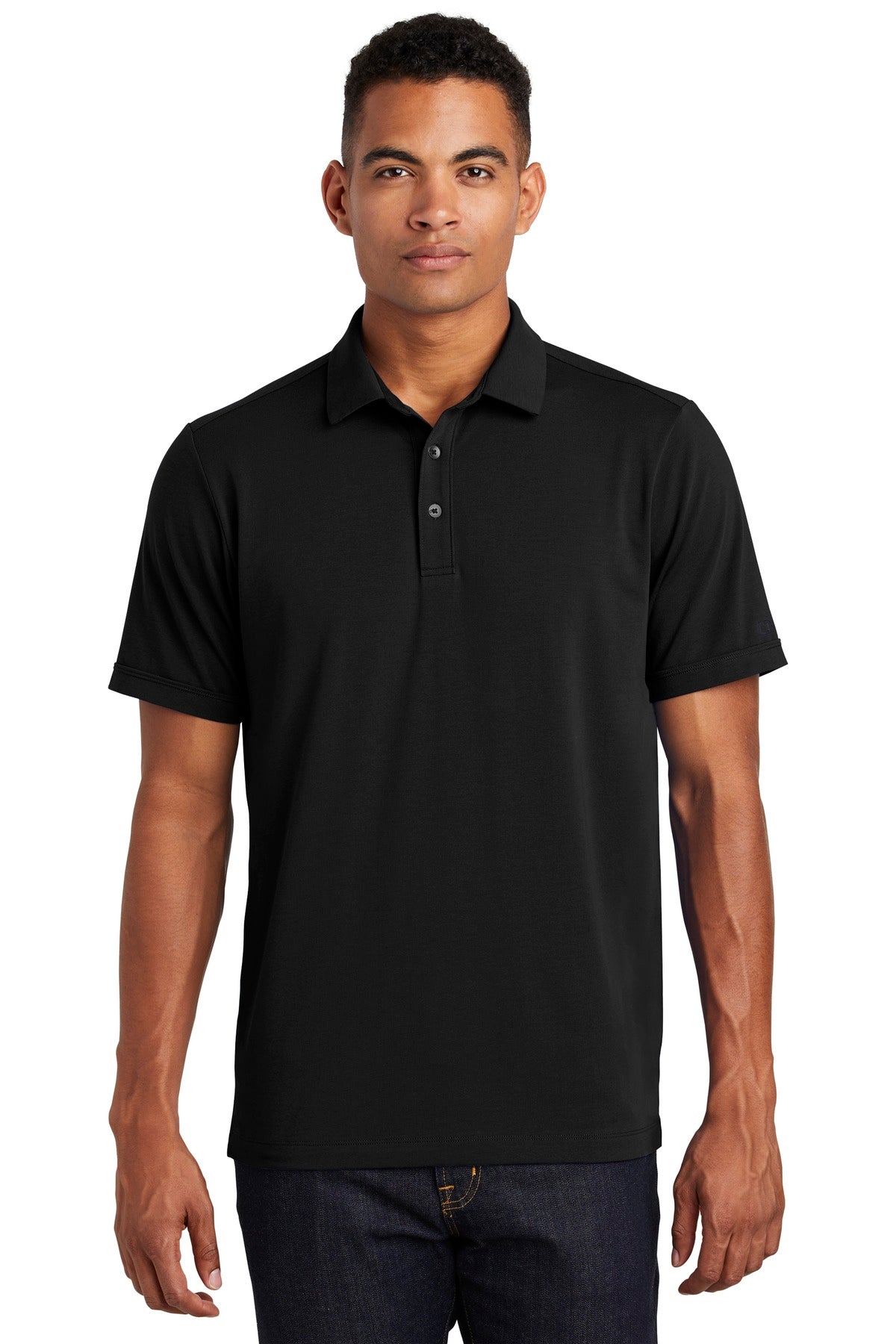 Front View of Blacktop OGIO Limit Polo. OG138