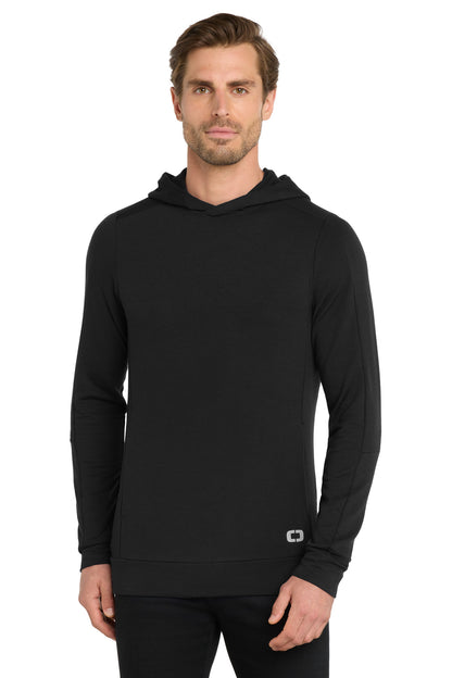 Front View of Blacktop OGIO Luuma Hoodie OG814