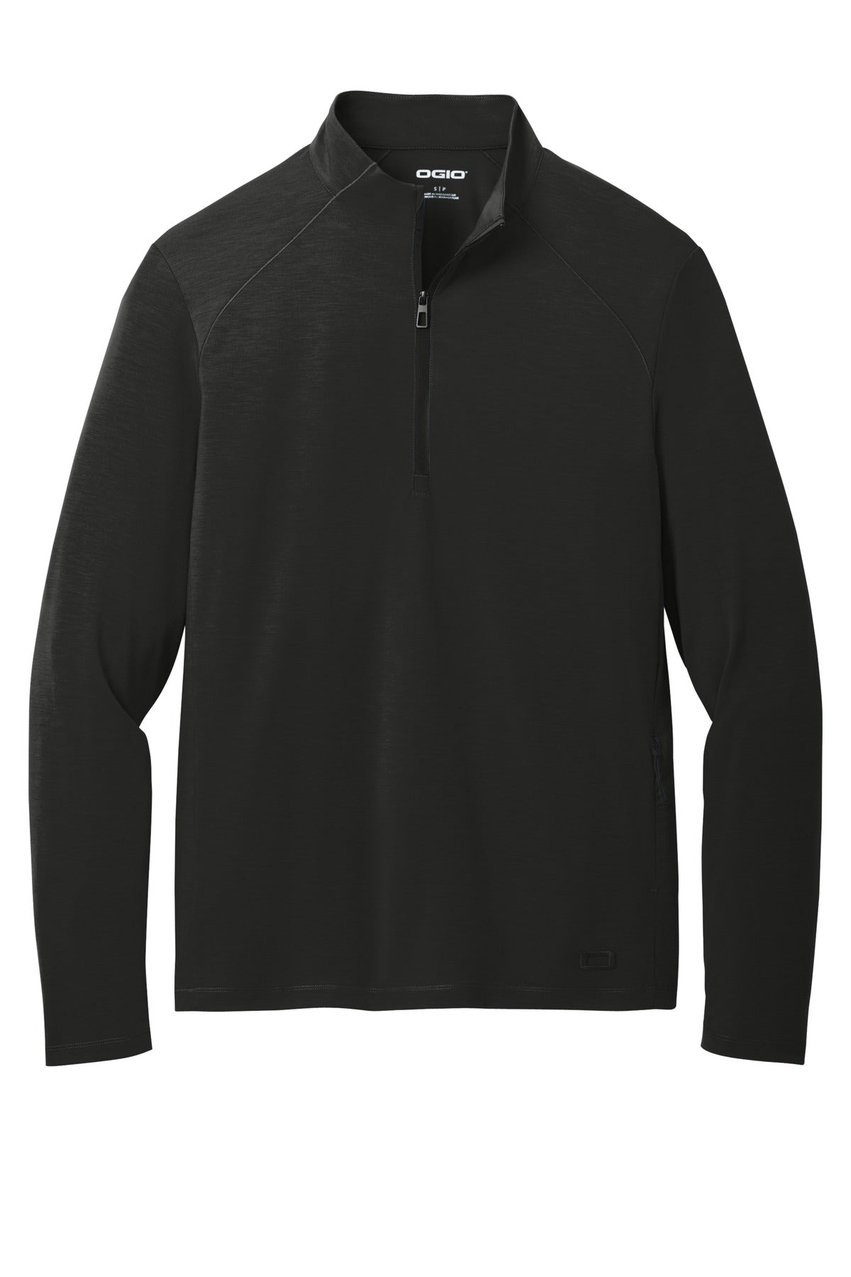 Front View of Blacktop OGIO Motion 1/4-Zip OG153