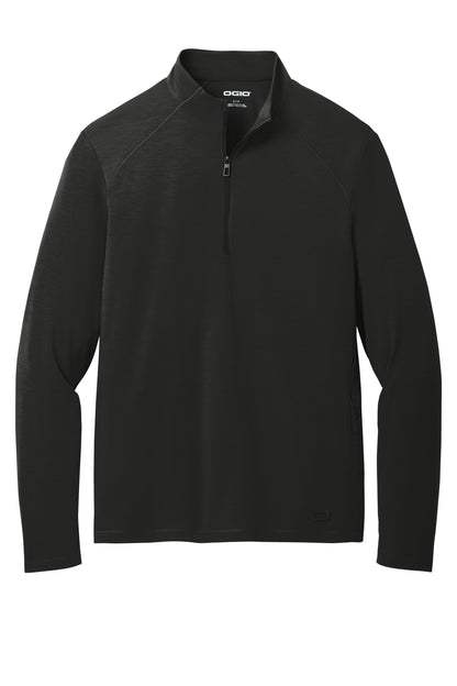 Front View of Blacktop OGIO Motion 1/4-Zip OG153