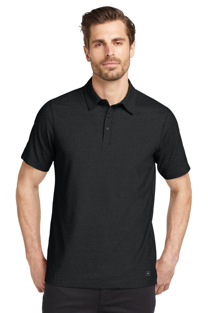 Front View of Blacktop OGIO Onyx Polo. OG126