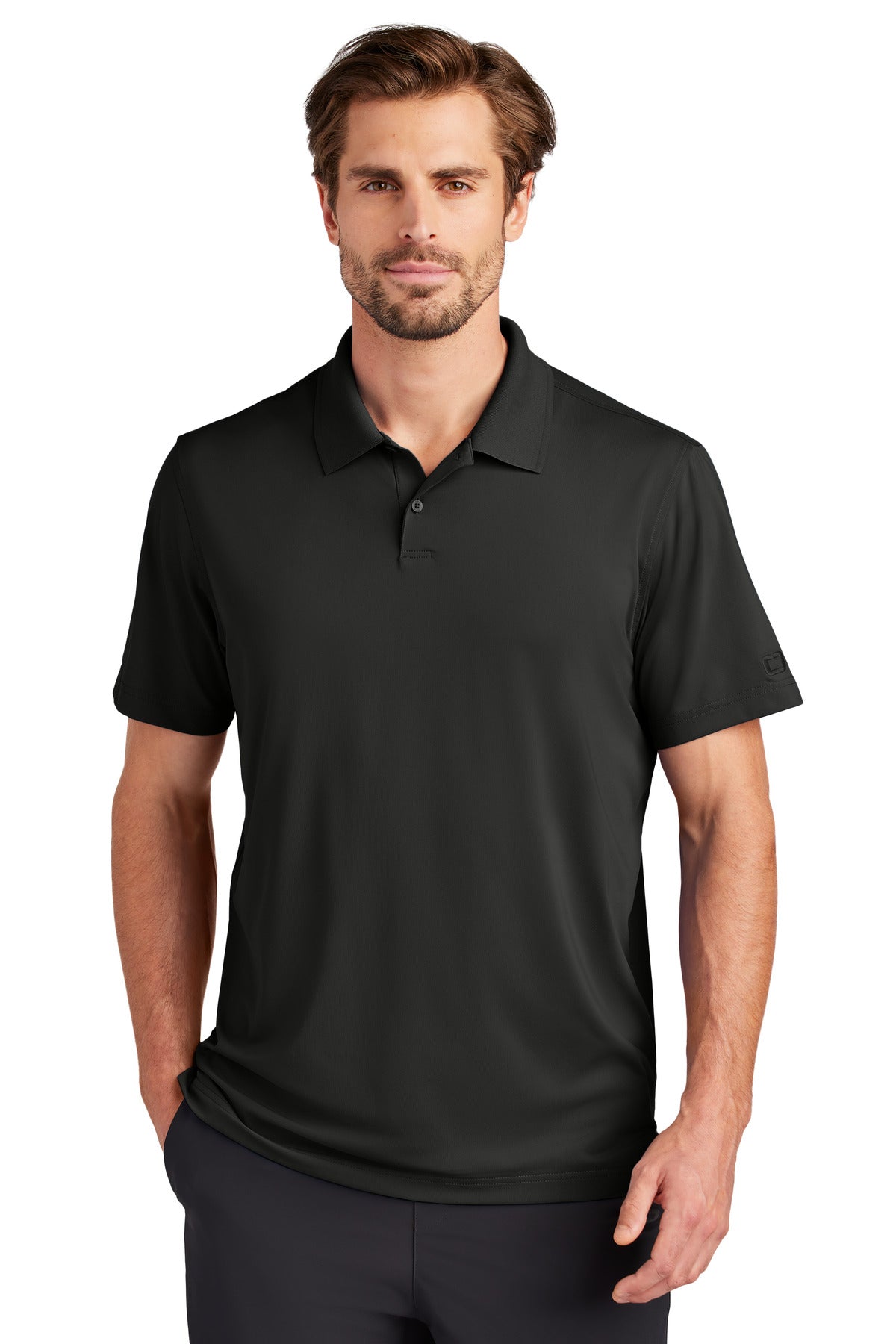 Front View of Blacktop OGIO Regain Polo OG170
