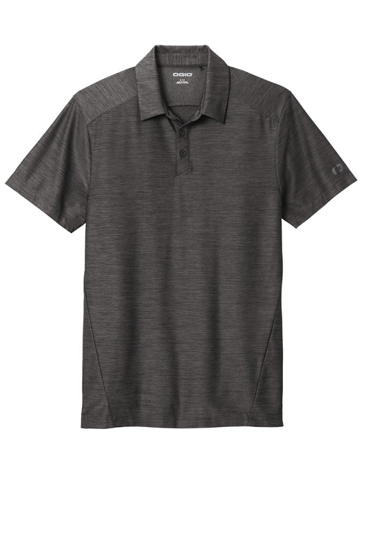 Front View of Blacktop OGIO Slate Polo. OG143