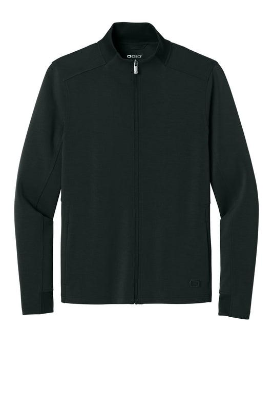 Front View of Blacktop OGIO Transcend Full-Zip OG860