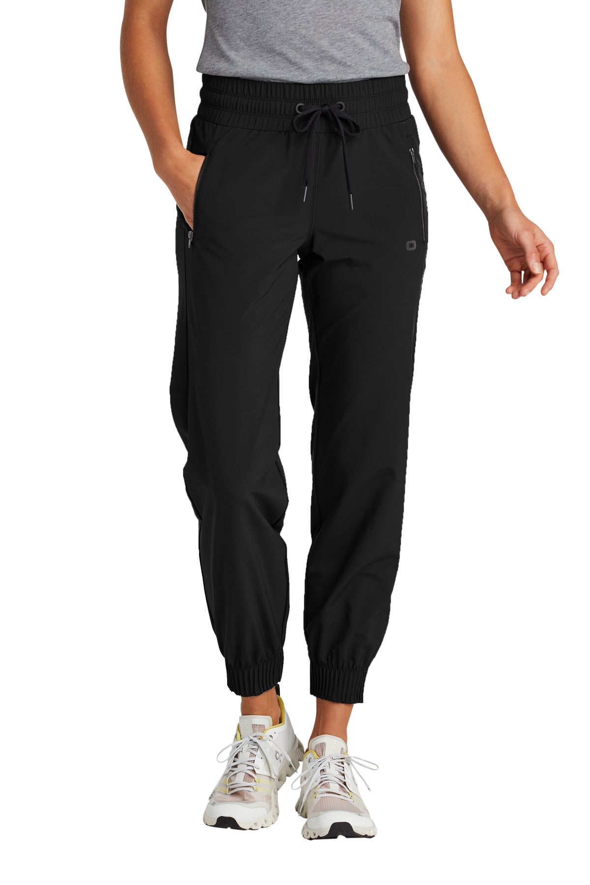 Front View of Blacktop OGIO Women's Connection Jogger LOG707