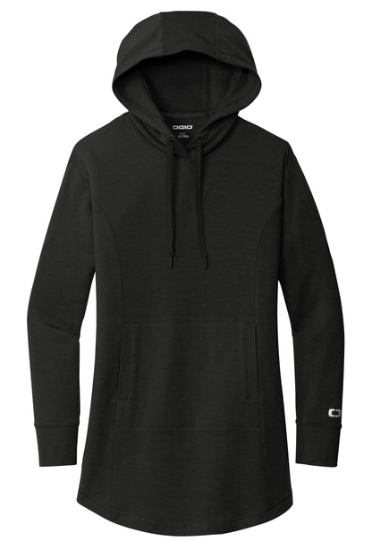 Front View of Blacktop OGIO Women's Luuma Flex Tunic LOG827
